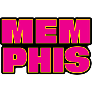 Memphis Pink Block Sticker