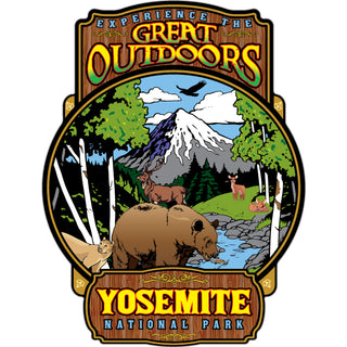 yosemite national Park   Experience The Great Outdoors Sticker