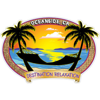 Oceanside  CA   Destination Relaxation Hammock Sticker