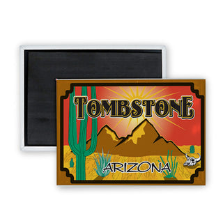 Tombstone Arizona Desert Rectangle Badge Magnet