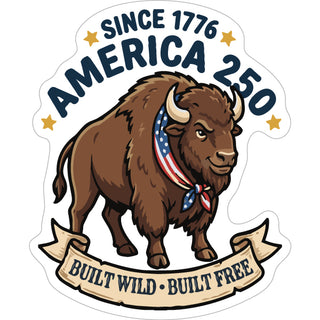 BUILT WILD BISON Sticker