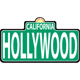 Hollywood  California   Green Street Sign Sticker