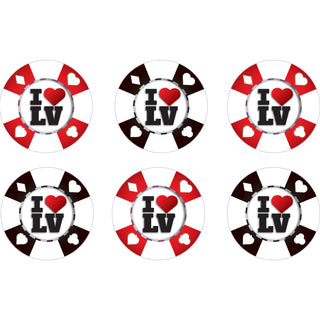 Las Vegas  NV   Poker Chips Sticker
