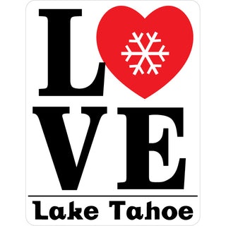 Lake Tahoe I Love Snowflake Sticker