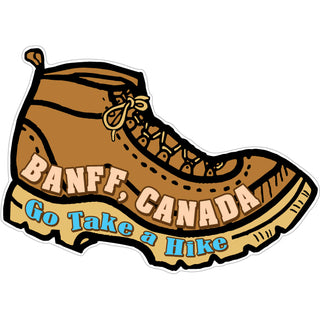 Banff Canada Go Take A Hike Boot Sticker