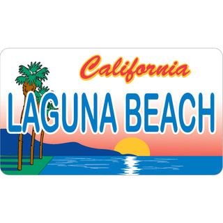 Laguna Beach   Palms Sunset License Plate Sticker