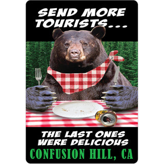 Send More Tourists Bear P   Confusion Hill  CA Send More Tourists Bear Photo Sticker