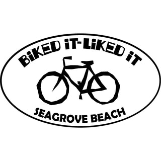 OK4 Seagrove Beach Biked it Liked it Oval Sticker