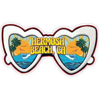 Hermosa Beach glasses Sticker