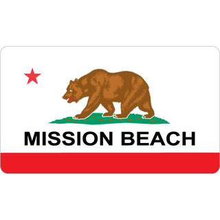 OK4 Mission Beach  California Flag Sticker