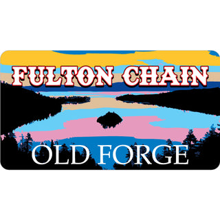 Fulton Chain  Old Forge   Colorful Lake Scene Sticker