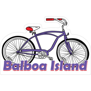 Balboa Island  CA   Purple Beach Cruis Sticker