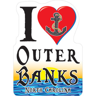 Outer Banks I Heart Sticker