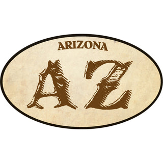 Arizona Western Oval Parchment Sticker