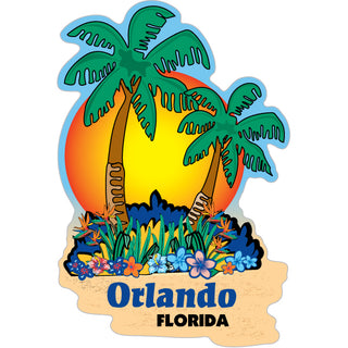 OK4 Orlando  FL Palms Sunset Sticker