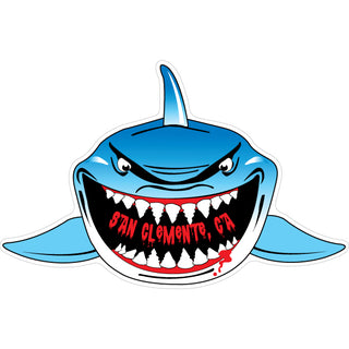 San Clemente  CA   Shark Front View Sticker