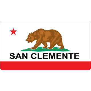San Clemente   California Flag Sticker
