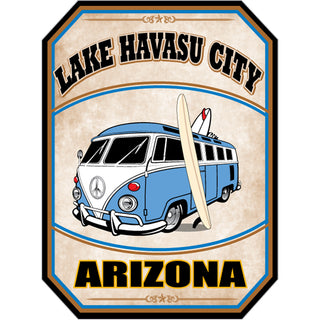 Lake Havasu City  Arizona   Bus Corner View Cut Corners Sticker