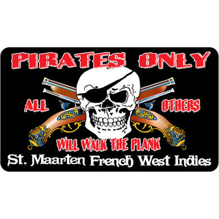 St Maarten   Pirates Only Sticker