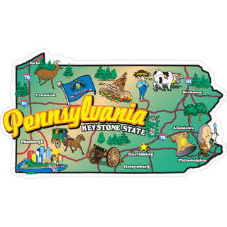 Pennsylvania   Pennsylvania State Map Sticker