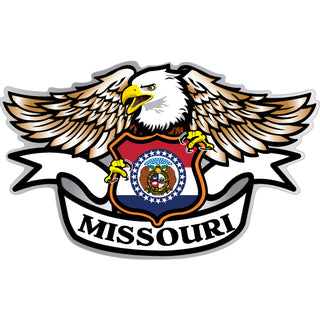 OK4 Missouri Eagle Holding Shield mini Sticker