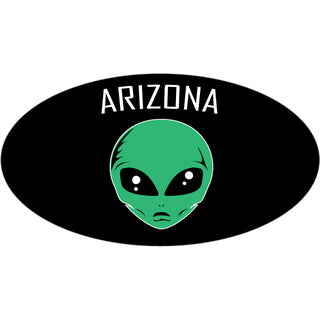 Arizona GREEN ALIEN HEAD Sticker