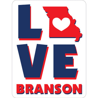 OK4 Branson LOVE MO Map mini Sticker