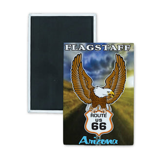 Flagstaff Route 66 Eagle Vert2 Rectangle Badge Magnet