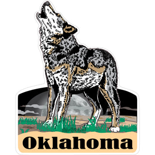 Oklahoma   Howling Wolf Sticker