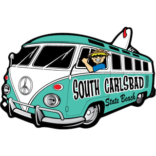 South Carlsbad State Beach Bus Corner View Sticker