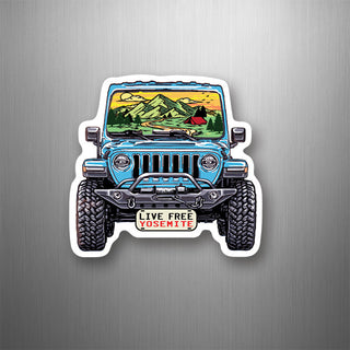 Yosemite Jeep Front Flexible Magnet