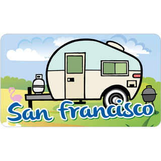 OK4 San Francisco Teardrop Camper (00901) Sticker