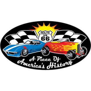 Route 66   Americas History Cars Sticker