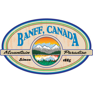 Banff  Canada   Tan Mountain Scene Sticker