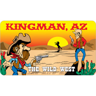 Kingman  Arizona Desert Gunfighter Scene Sticker