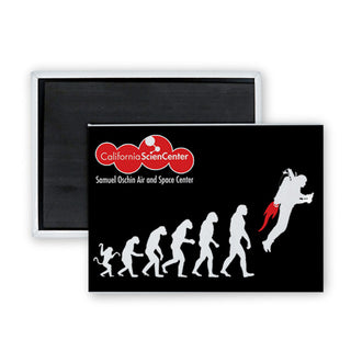 Astronaut Evolution Rectangle Badge Magnet