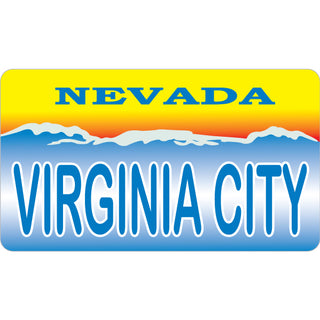 Virginia City   Nevada License Plate Sticker
