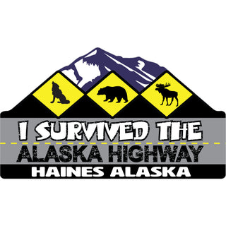 Haines Alaska   I Survived the Alaska Highway Sticker