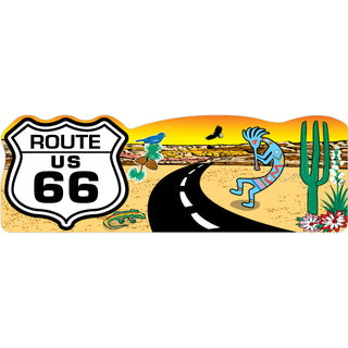 Route 66   White Desert Road Shield Sticker