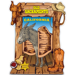 Old Sacramento  California Saloon Doors with Donkey Sticker