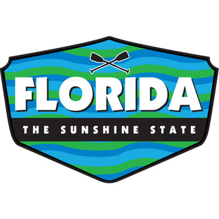 Florida Wavy Green and Blue Sticker