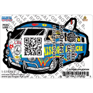 Mission Beach Blue Van Sticker
