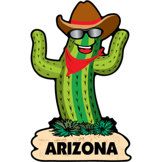 Arizona   Happy Cactus Sticker