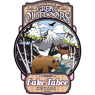Lake Tahoe  Nevada   Great Outdoors Winter Sticker