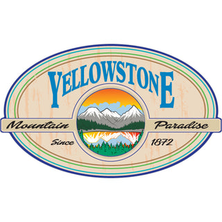 Yellowstone National Park Tan Mountain Sticker