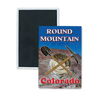 Round Mountain  CO Mining Tools Rectangle Badge Magnet