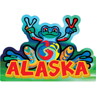 Alaska Peace Frog Sticker