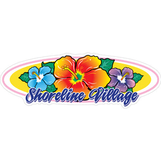 Shoreline Village   Triple Hibiscus Sticker