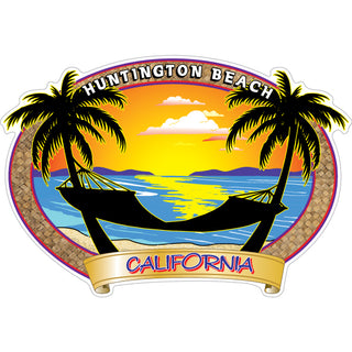 Huntington Beach  CA   No Bad Days Hammock Sticker