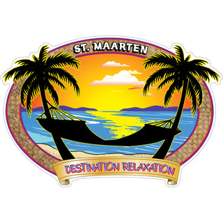 St. Maarten Destination Relaxation Hammock Sticker